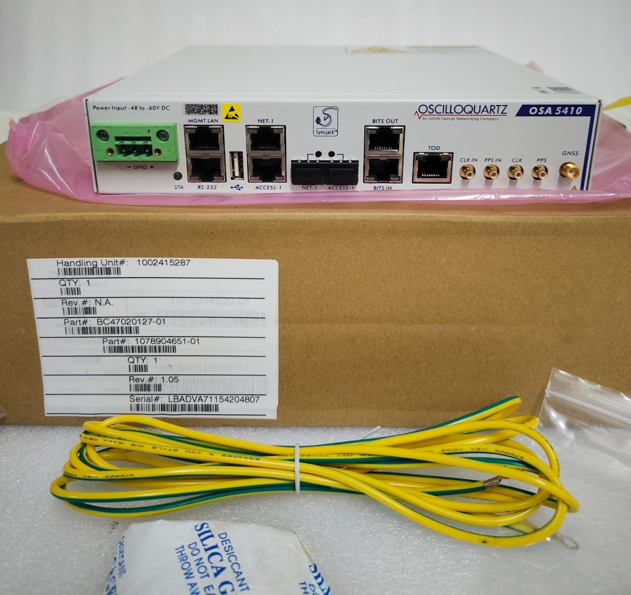 Oscilloquartz OSA 5410 System | MPN 1078904651-01