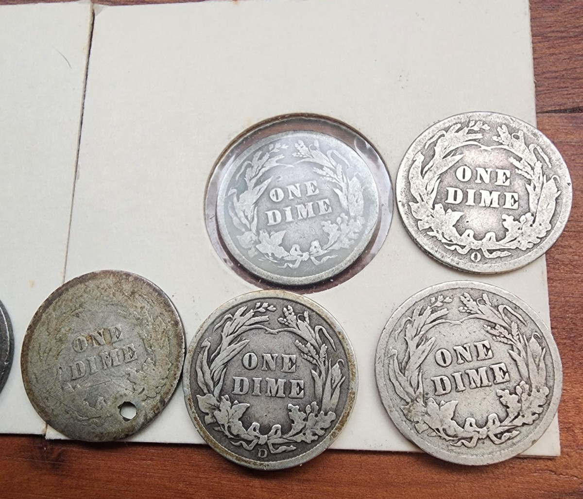 (lot of 9) Barber dimes various dates and mint marks