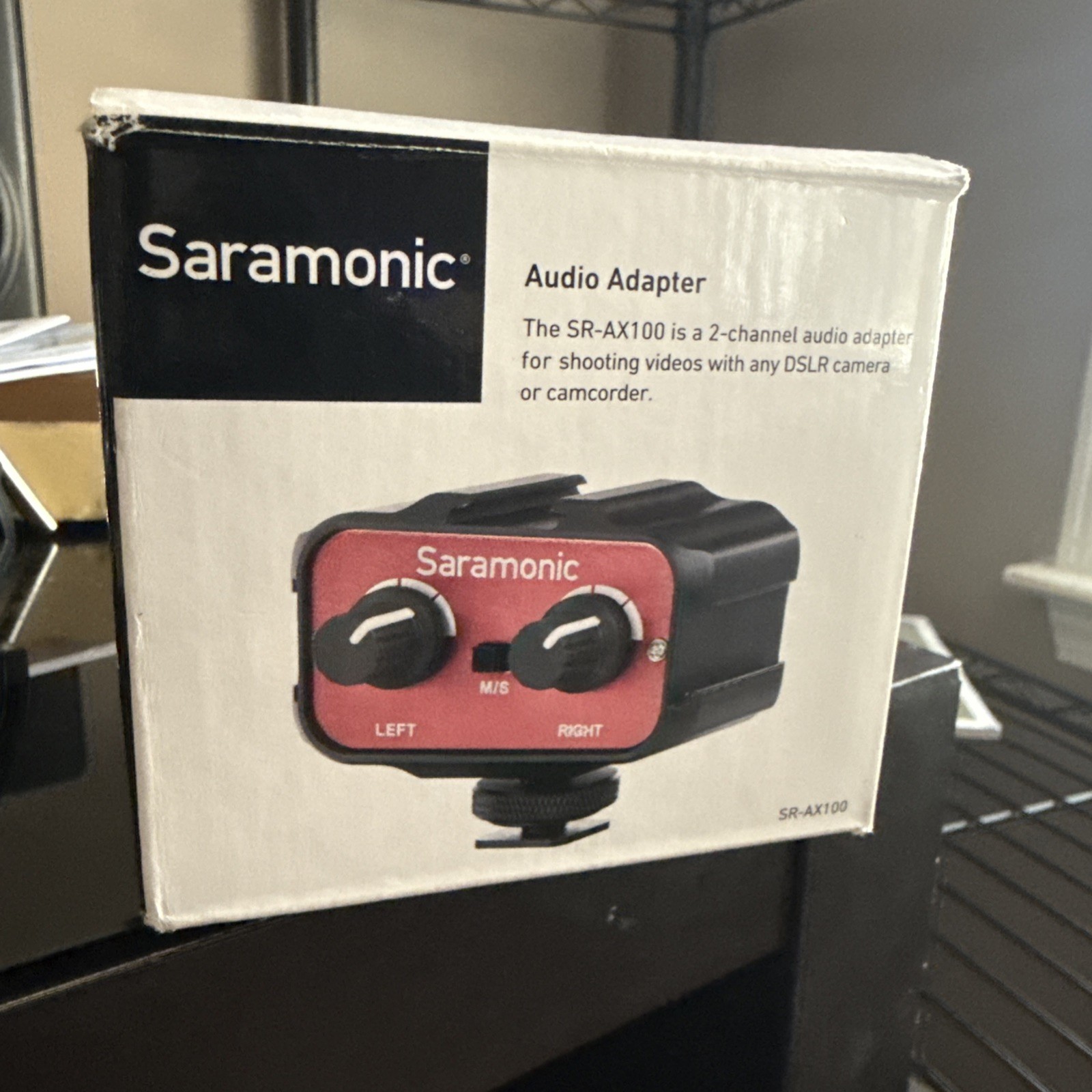 Saramonic SR-AX100 2-Channel Audio Adapter with 3.5mm Mic input for DSLR Cameras