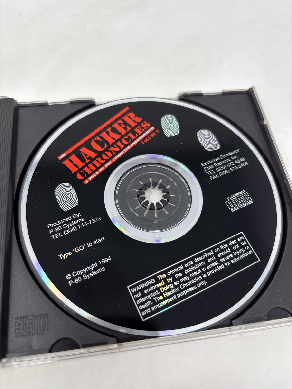 Hacker Chronicles Volume II CD ROM Security/Computer Underground 1990s VG Cond
