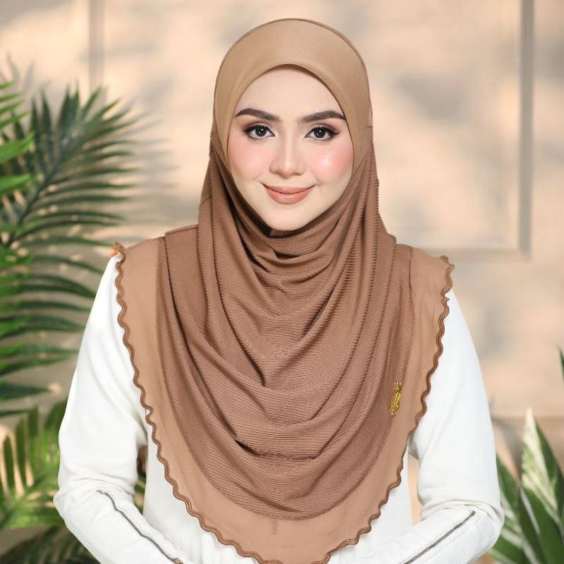 Layered instant Ironless cotton ribbed hijab in multiple colors perfect for any