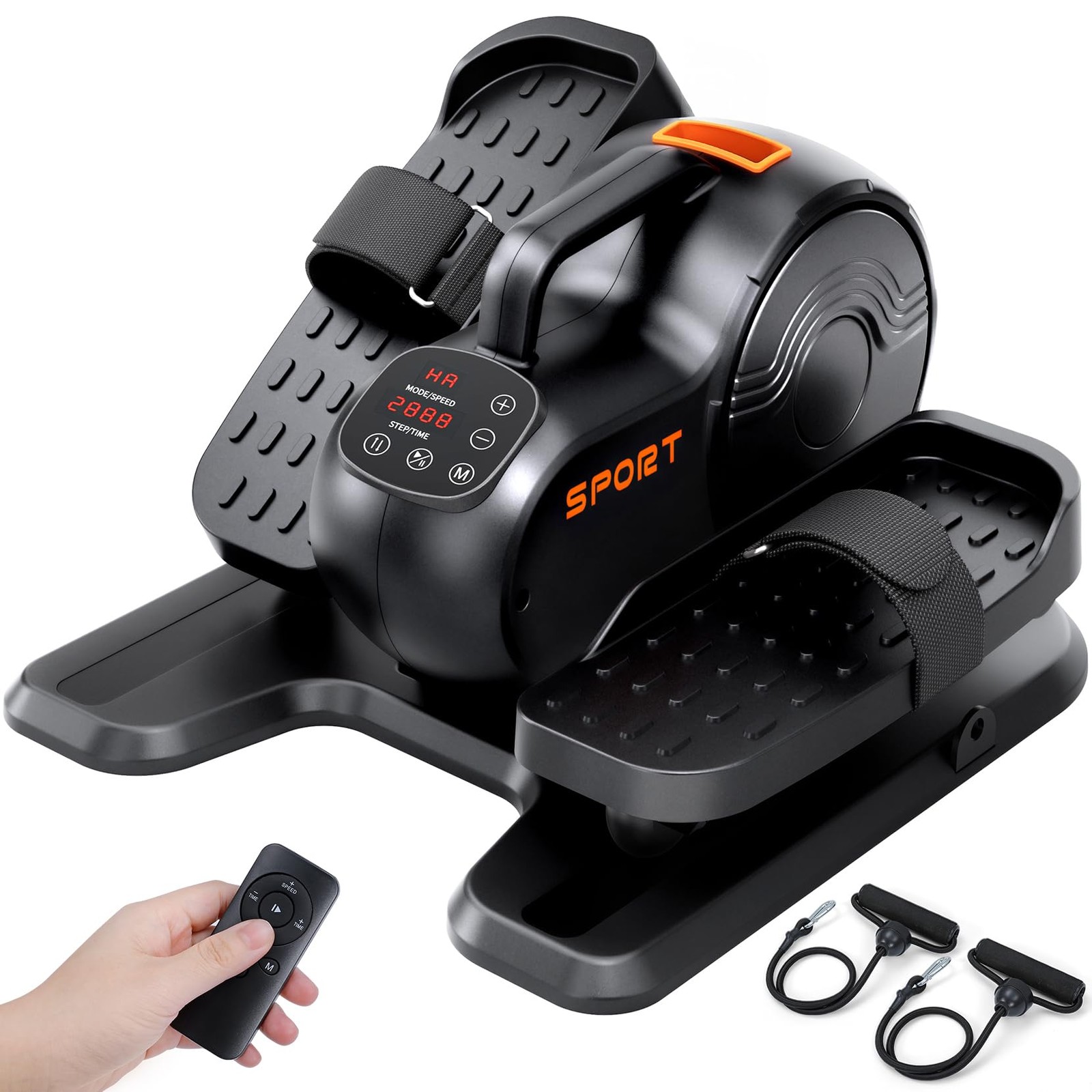 Under Desk Elliptical Machine, 3-in-1 THERUN Electric Leg Exerciser for Seniors,