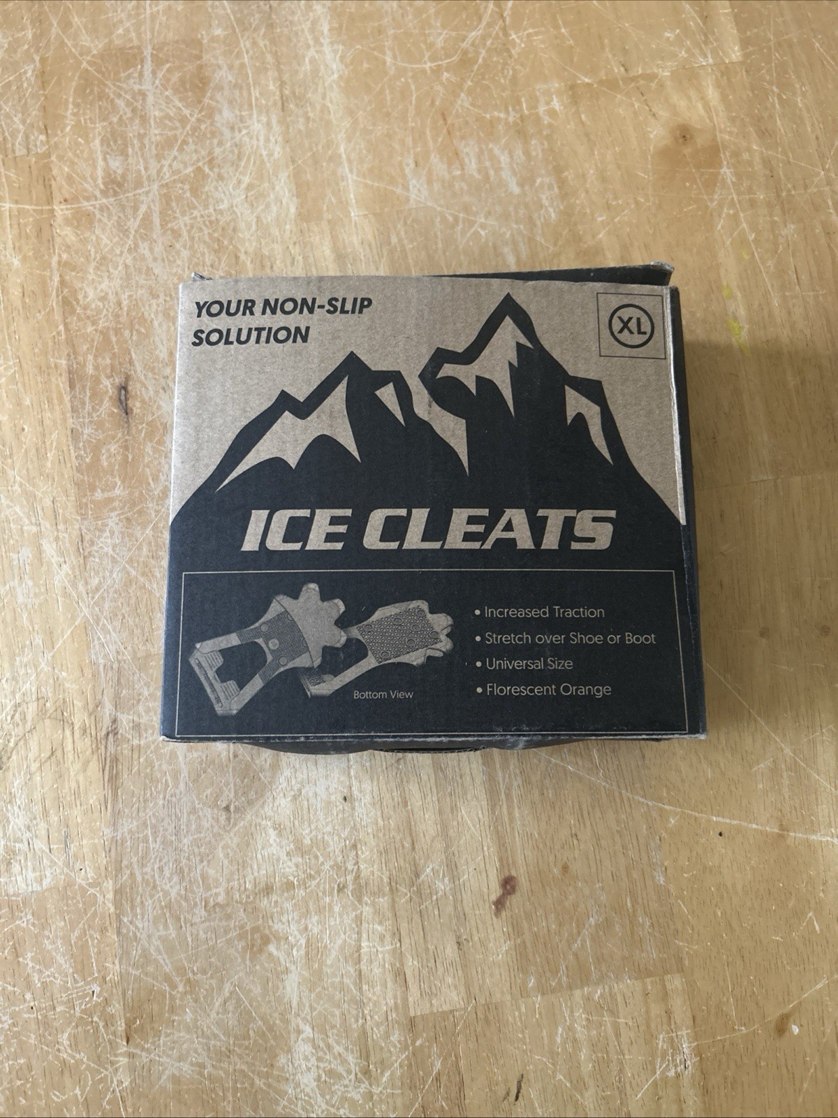 NEW IN BOX - No-Slip Ice Cleats Size XL  By Hot Head Products