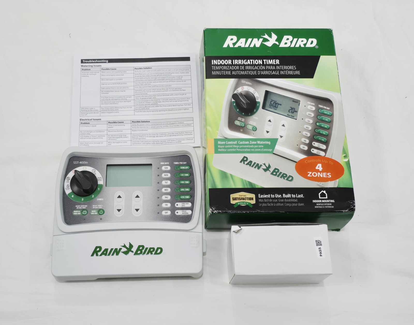 Rain Bird SST400IN Simple-to-Set Indoor Irrigation System Timer 4-Zone