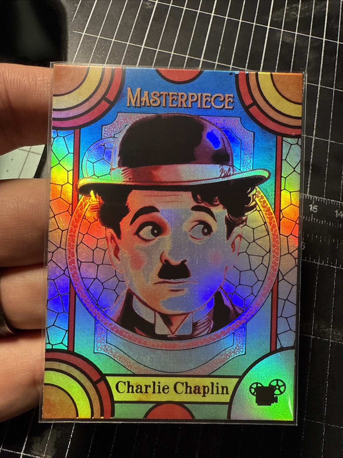 Holographic ACEO PRINT Charlie Chaplin Masterpiece Sketch Artwork (07)