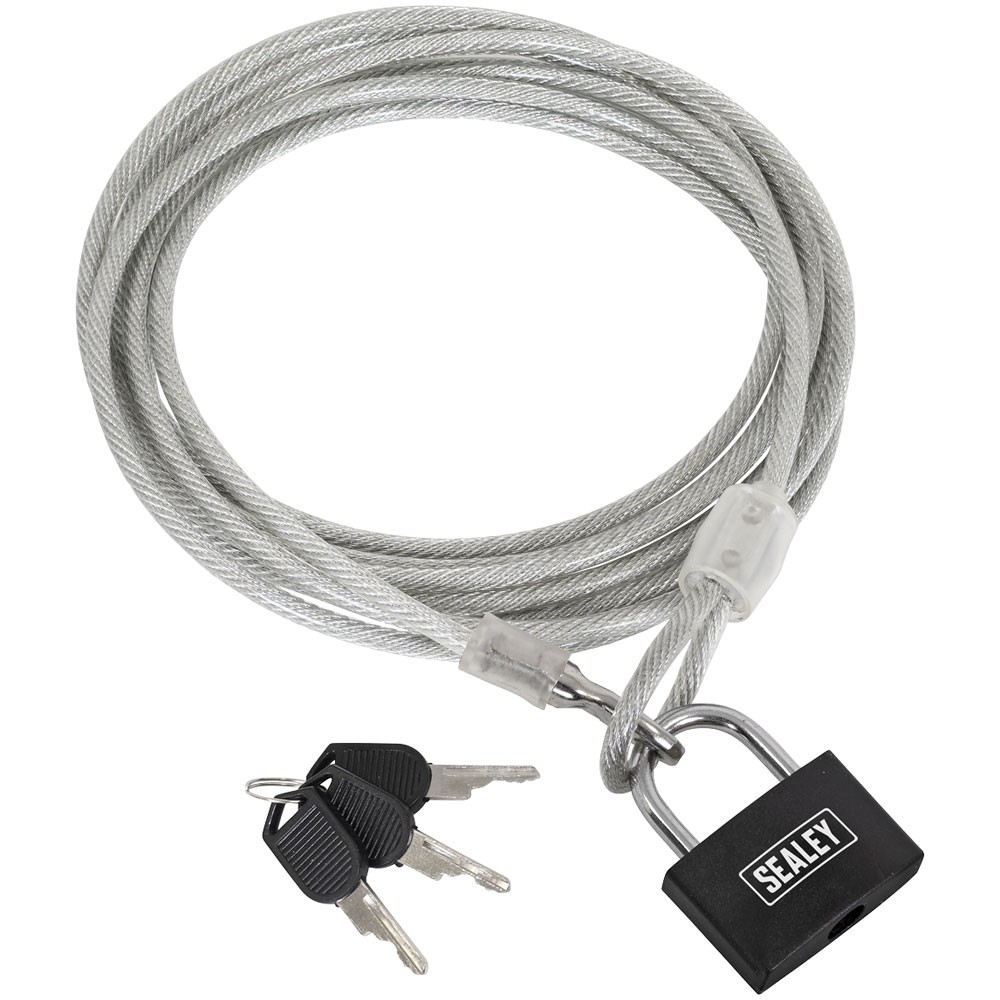 Sealey SHGCL3 Motorcycle Cable Lock 3m