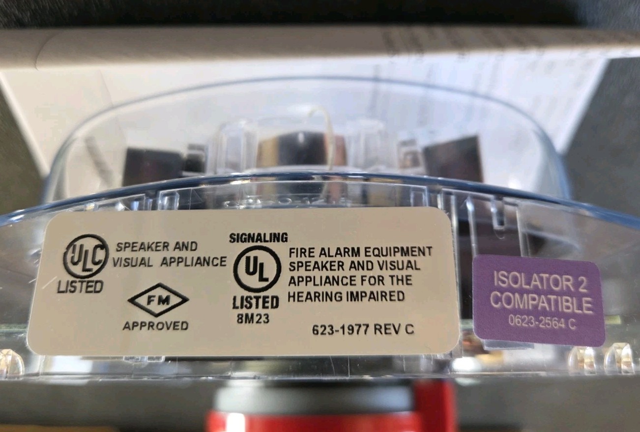 SIMPLEX 49SV-APPLW WALL ADDRESSABLE SPEAKER/STROBE - APPLIANCE ONLY - 9 AVAIL.