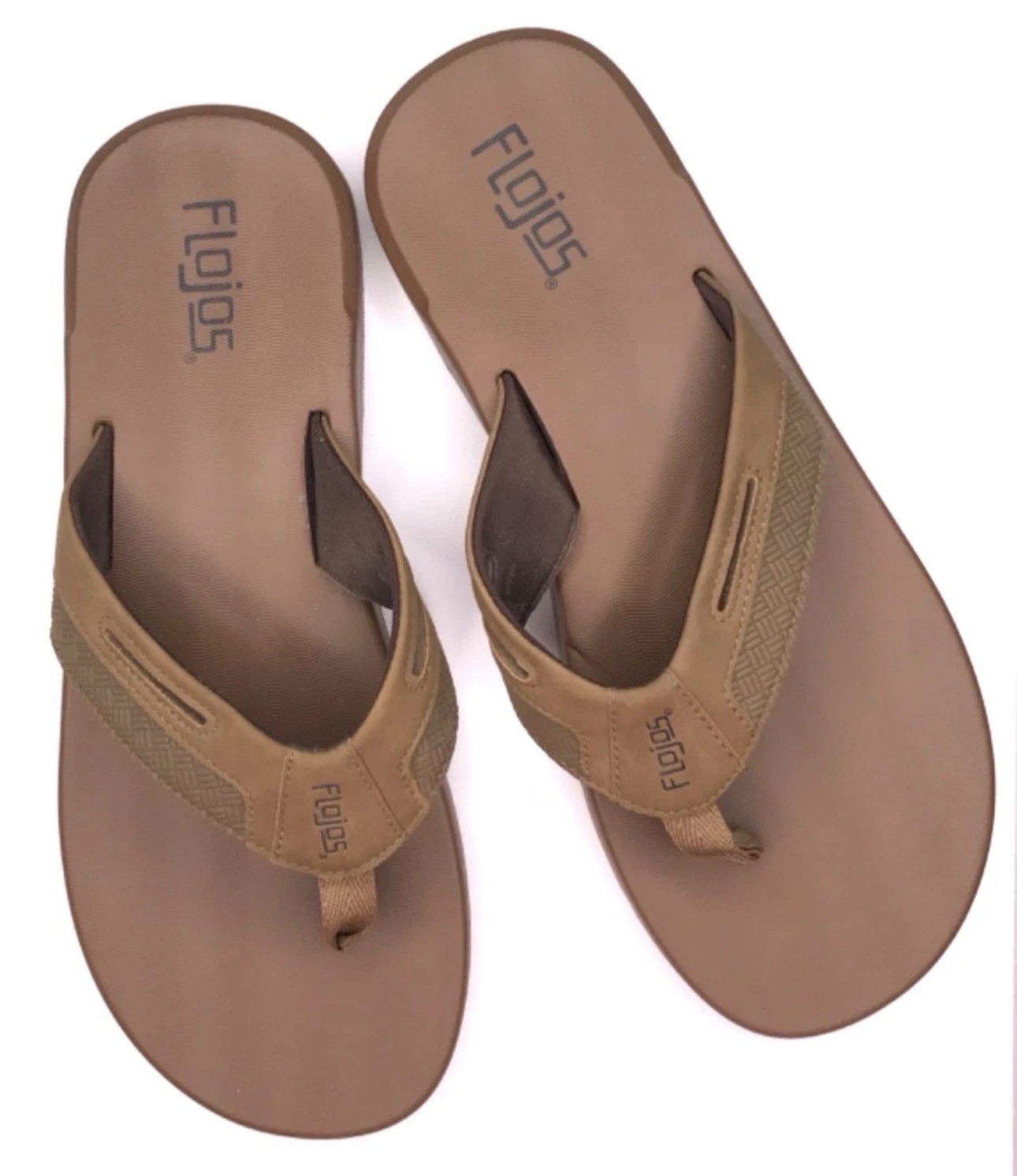 Flojos Men’s Brown Sandals Flip Flops Size 12 NWT