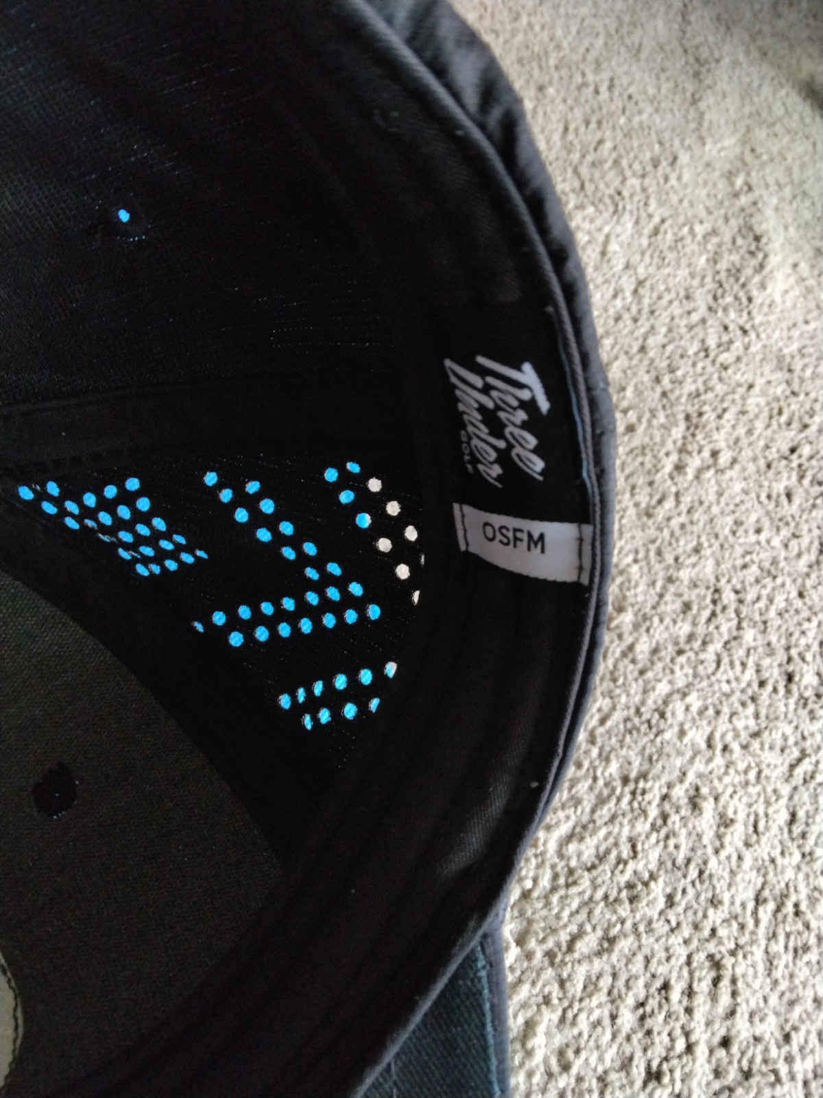 Three Under Golf Vented Cap - Est. MMXXI - Black & White Snap Back - Adjustable