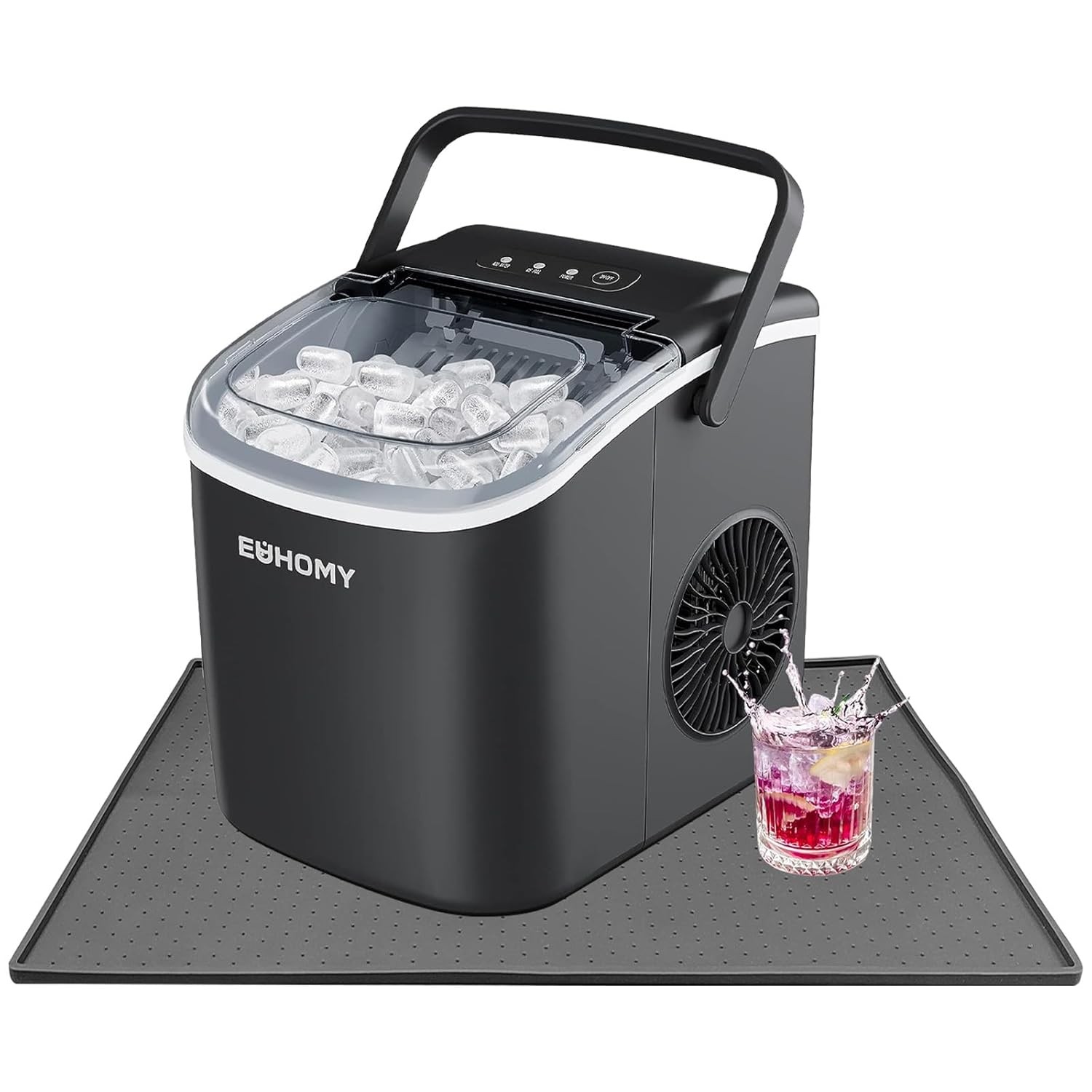 Silicone Ice Makers Countertop Mat Waterproof with Raised Edge Prevents Liquid S