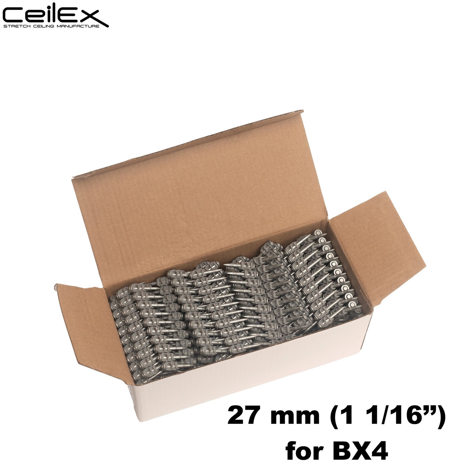 1000x Collated Concrete Nails 27mm 1-1/16" Hilti BX4 BX-4 X-P Cordless Nailer