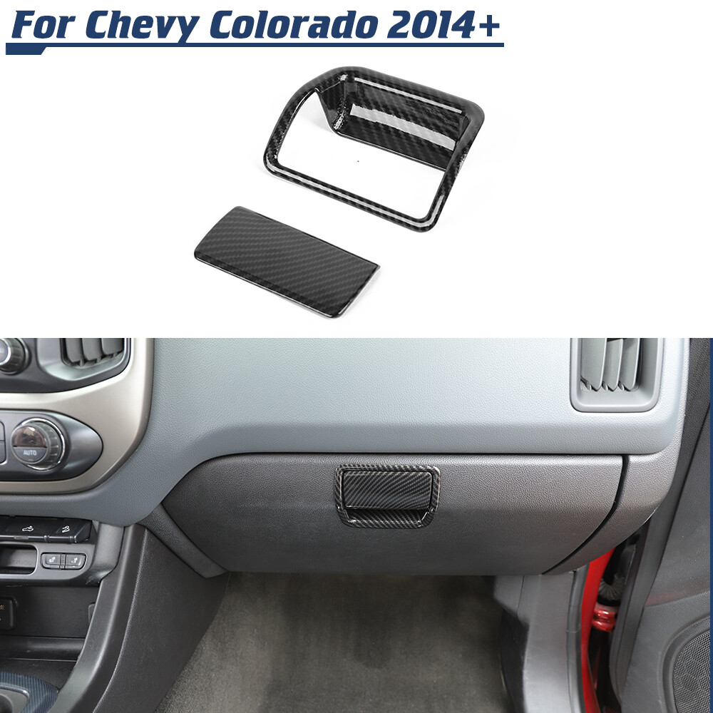 Co-pilot Storage Box Handle Trim Cover For Chevy Colorado/GMC Canyon 2014+Carbon