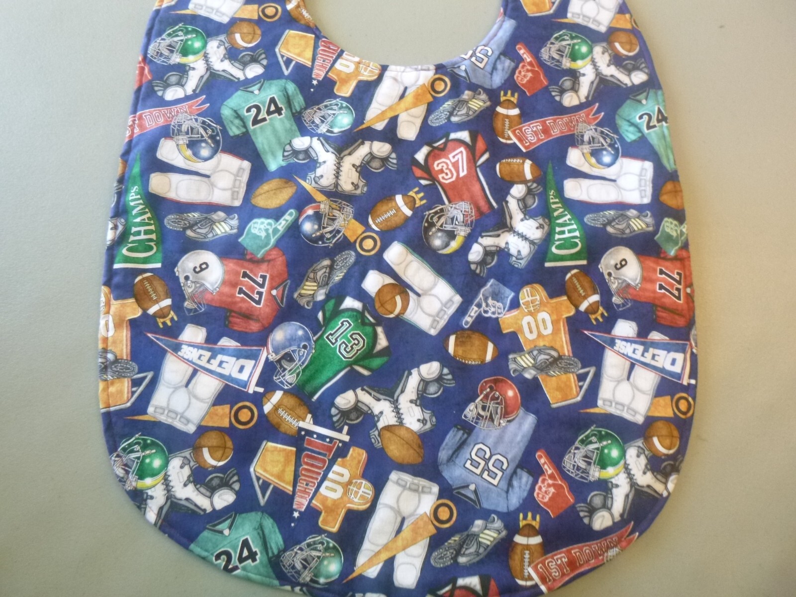 Adult Bib/Clothing Protector double thickness with Quilted Diamond Backing