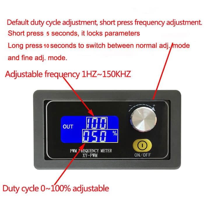 Adjustable 1Hz-150KHz Square Wave Signal Generator PWM Module Pulse Frequency