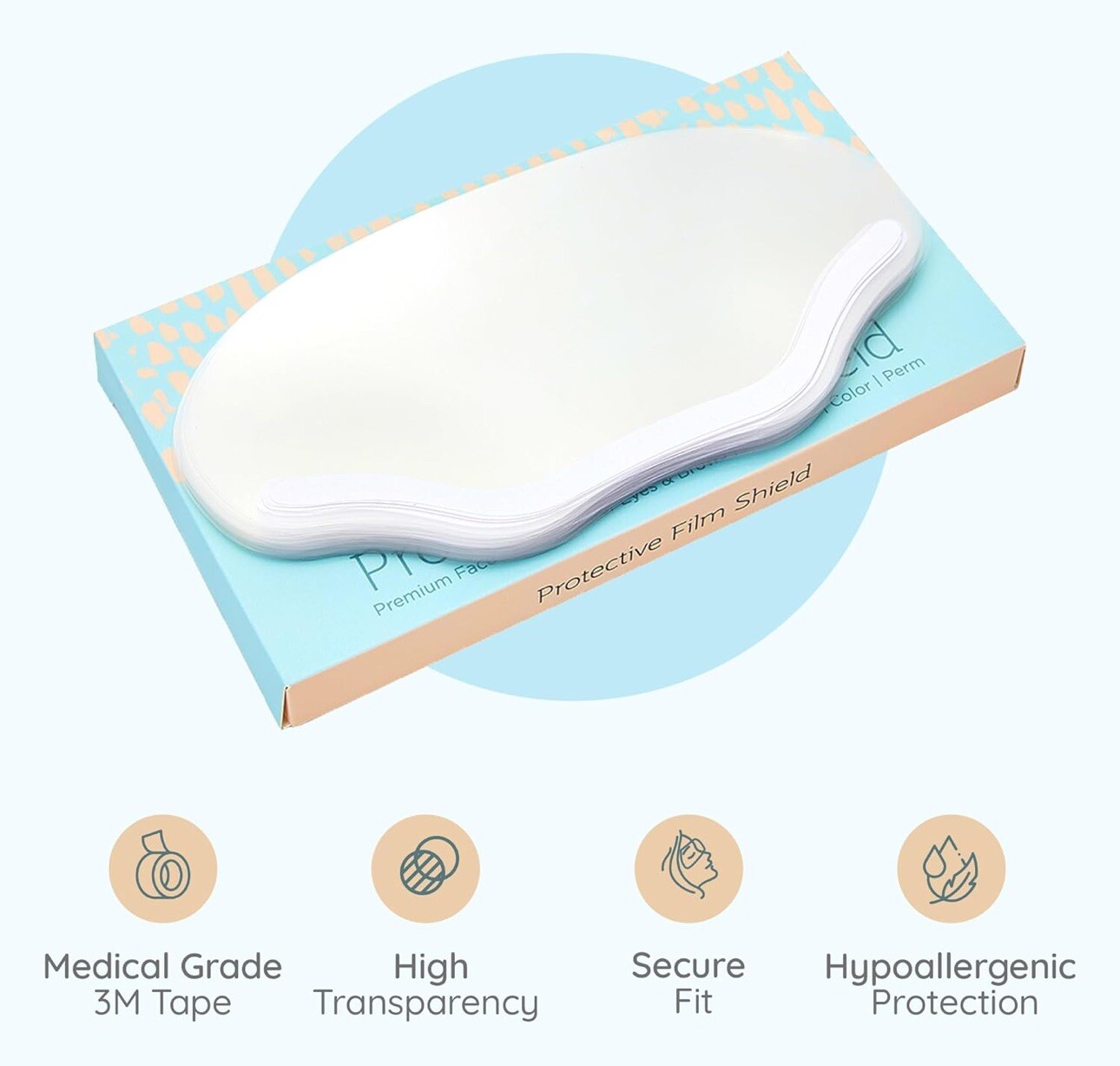 Eyelash Shield Shower Visor For Adults - 200 Eye Shields for After Surgery
