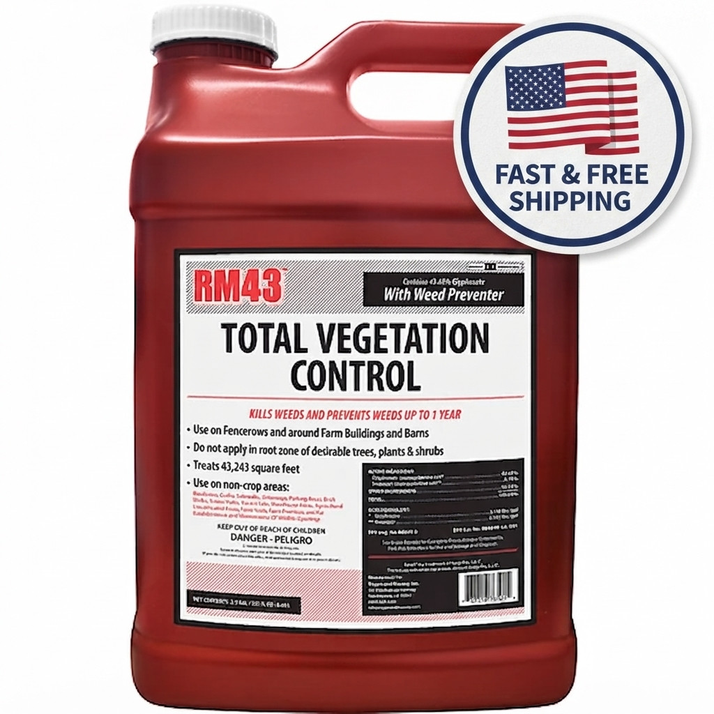 RM43 Weed Killer 43% Glyphosate Total Vegetation Control Herbicide 2.5 Gallon