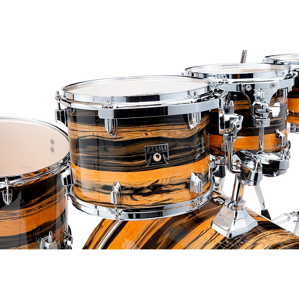 TAMA Superstar Classic 7-Piece Shell Pack Natural Ebony Tiger Wrap
