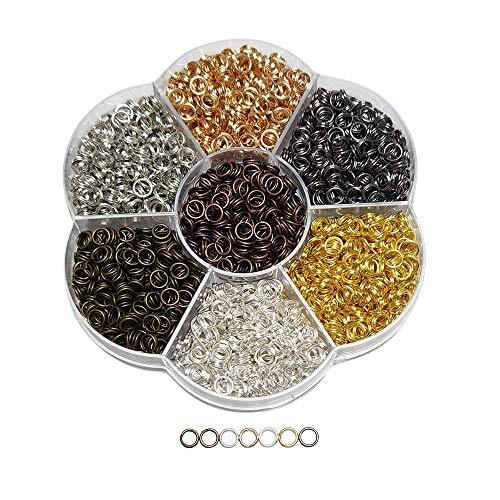 1 Box 1750PCS 7 Colors Split Double Loops Jump Rings & Ring Jewelry Keychain