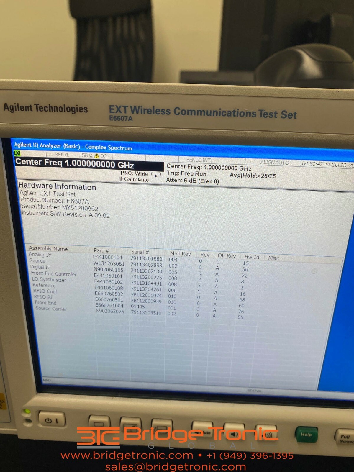 Agilent E6607A EXT Wireless Communication Test Set - 50/60/400Hz