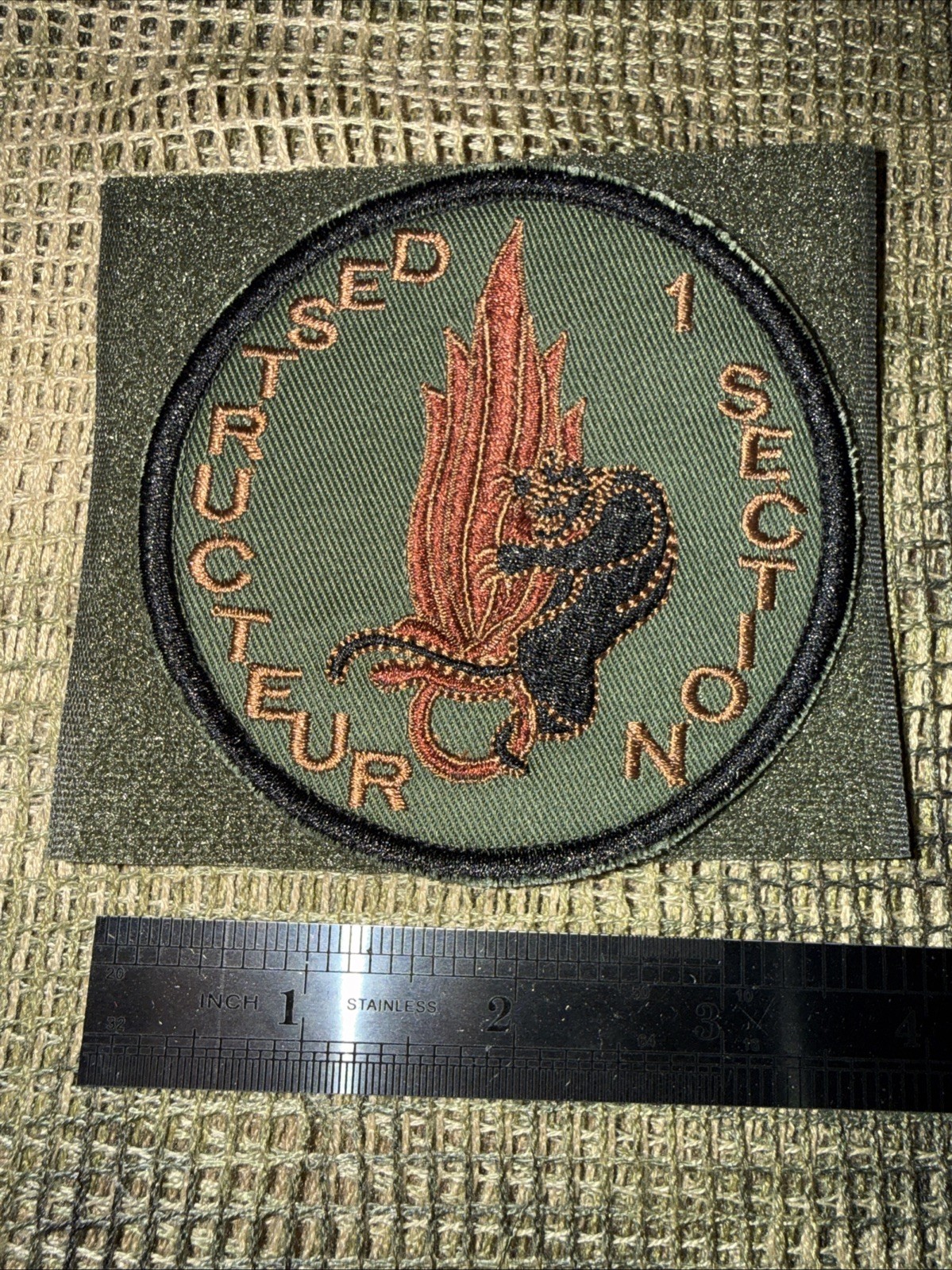 French Foreign Legion 2 Rep Section 1 Destructeurs Demolition Commando Patch