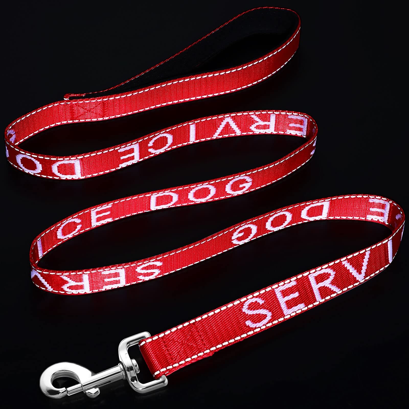 Service Dog Leash Emotional Support Puppy Red 1 x 47 Inch