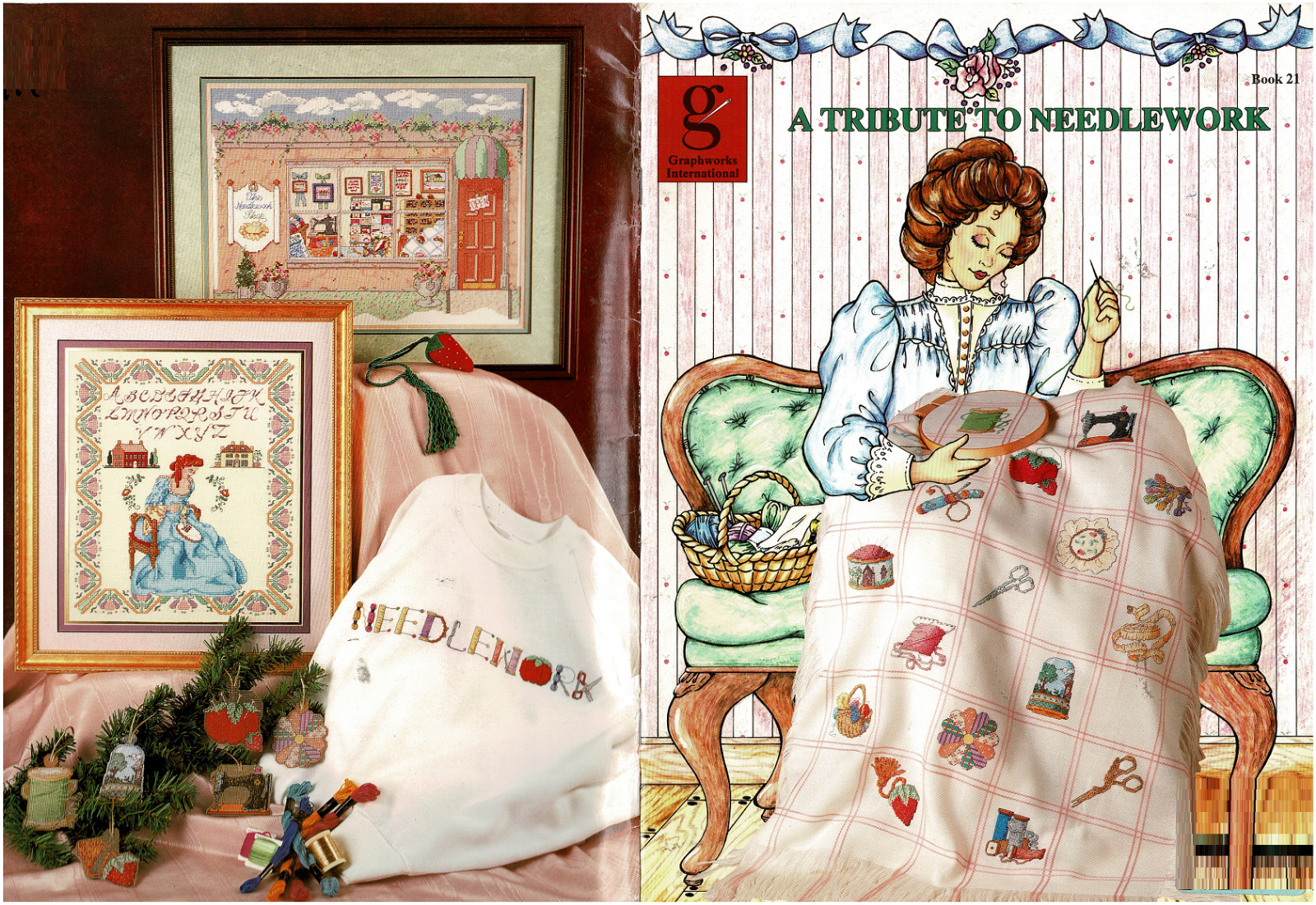 A TRIBUTE TO NEEDLEWORK CROSS STITCH LEAFLET    #21