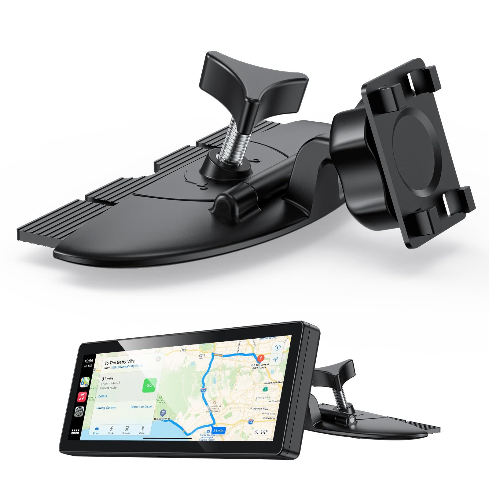 NiZiTOK CD Slot CarPlay Screen Mount for 7–10.5" 7 to 10.26 inches, Black