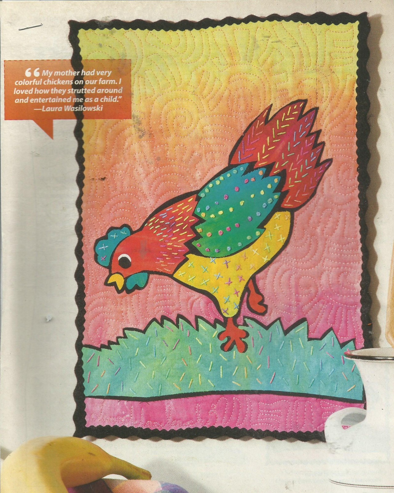 F0043 POULTRY IN MOTION  QUILT PATTERN/INSTRUCTIONS