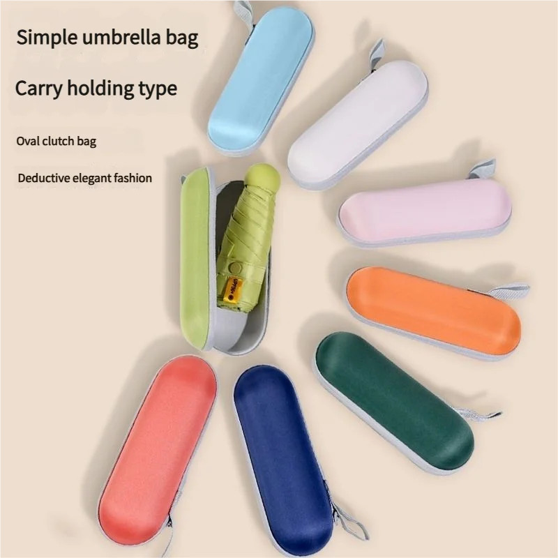 Mini Capsule Umbrella Portable Five Fold Umbrella Sun Rain Dual Use Sunshade Poc