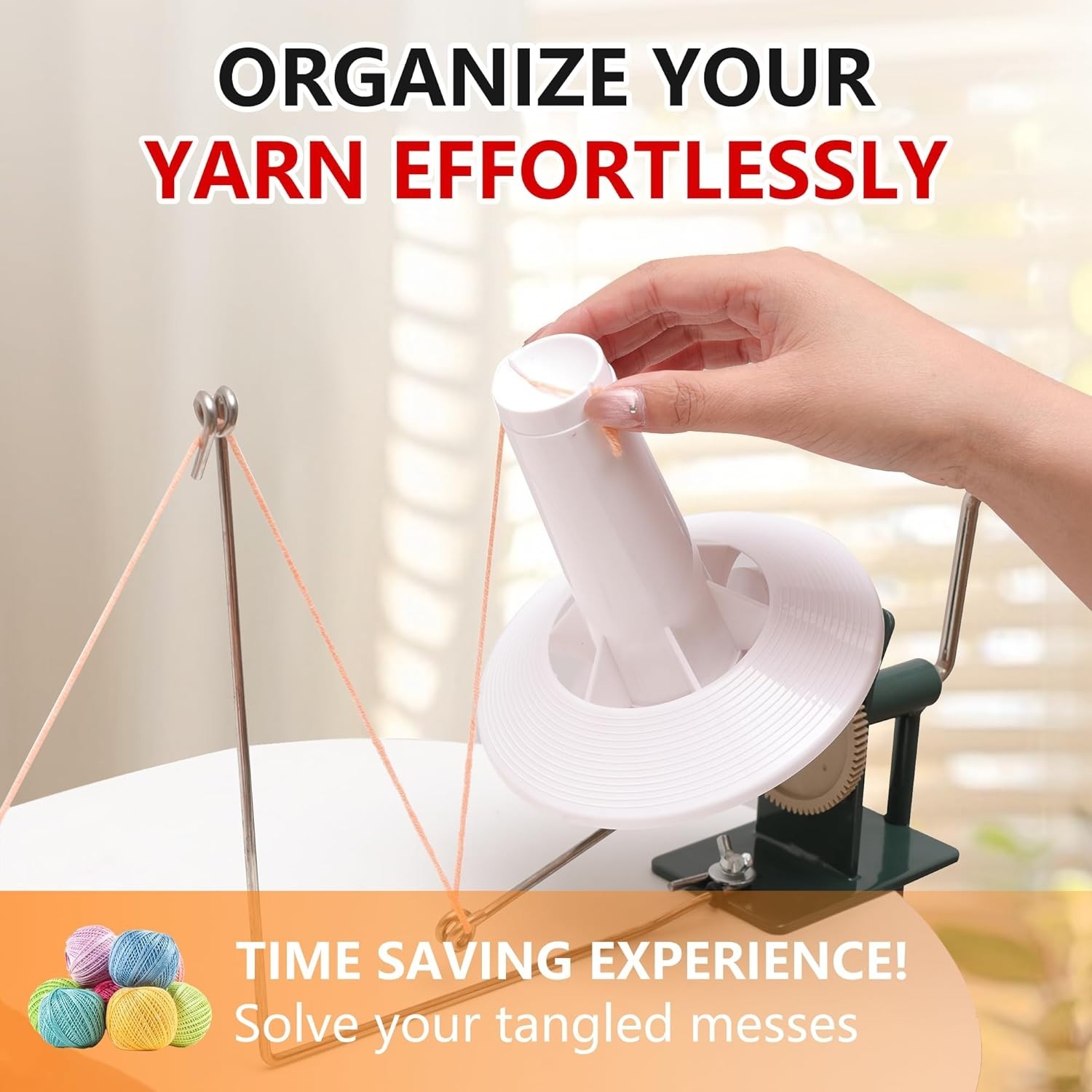 Efficient Yarn Cake Maker 15oz Capacity Dark Green for Neat Yarn Organization
