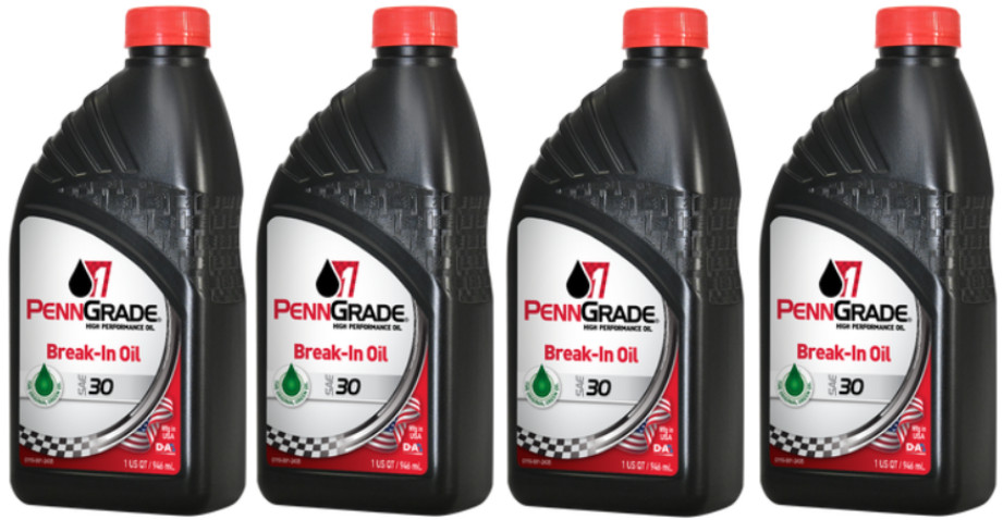 4 Quarts of HIGH ZINC Penn Grade 1 Break In Racing Engine Oil 30W ZDDP