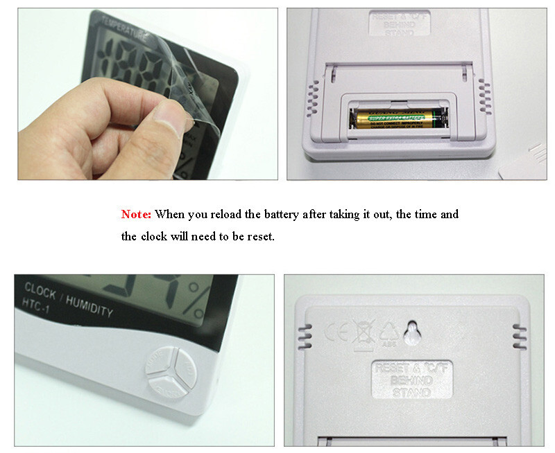 Indoor Digital LCD Temperature Humidity Meter Celsius Fahrenheit Switchable