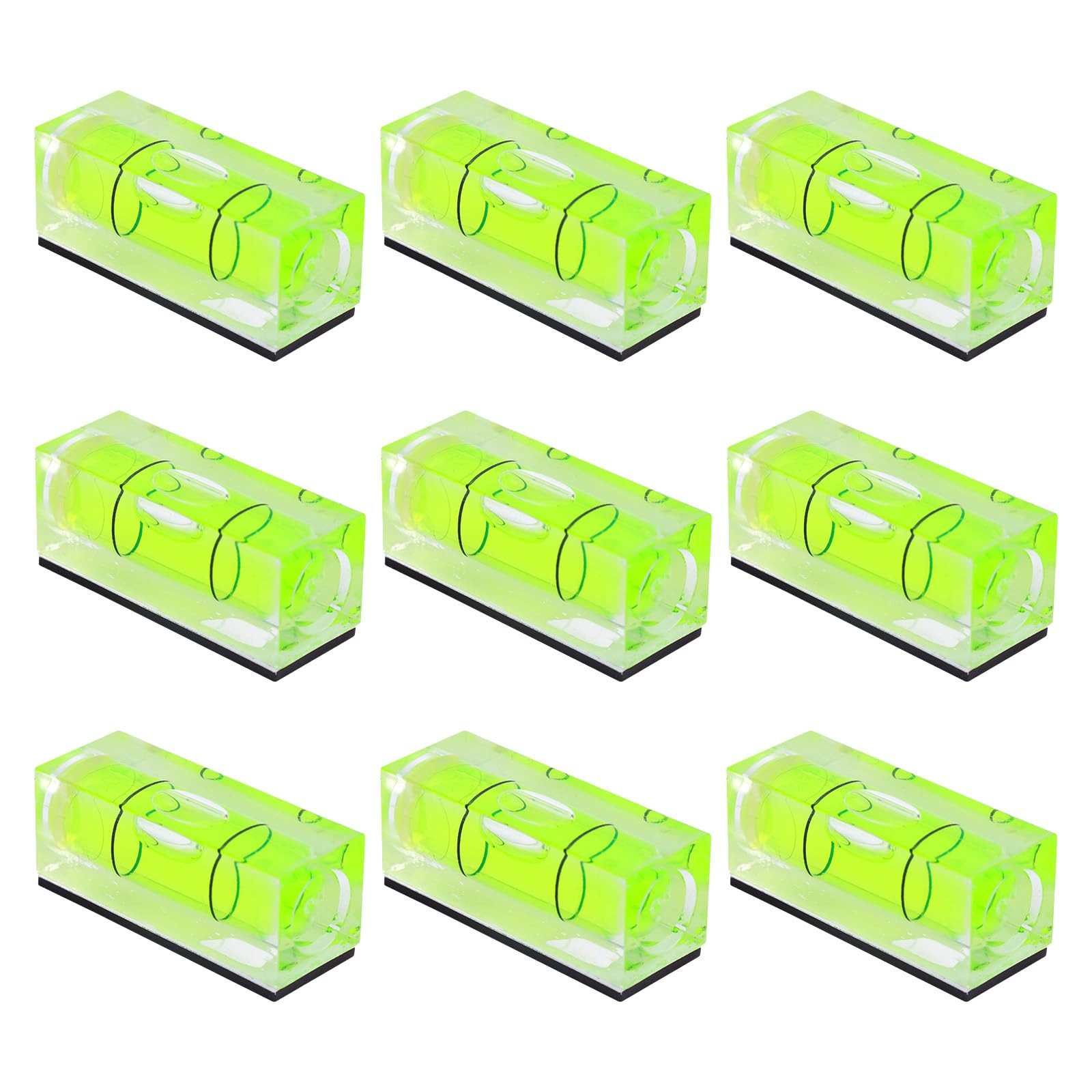 9pcs Small Bubble Spirit Level, Square Bubble Level Mini Magnetic Spirit Meas...