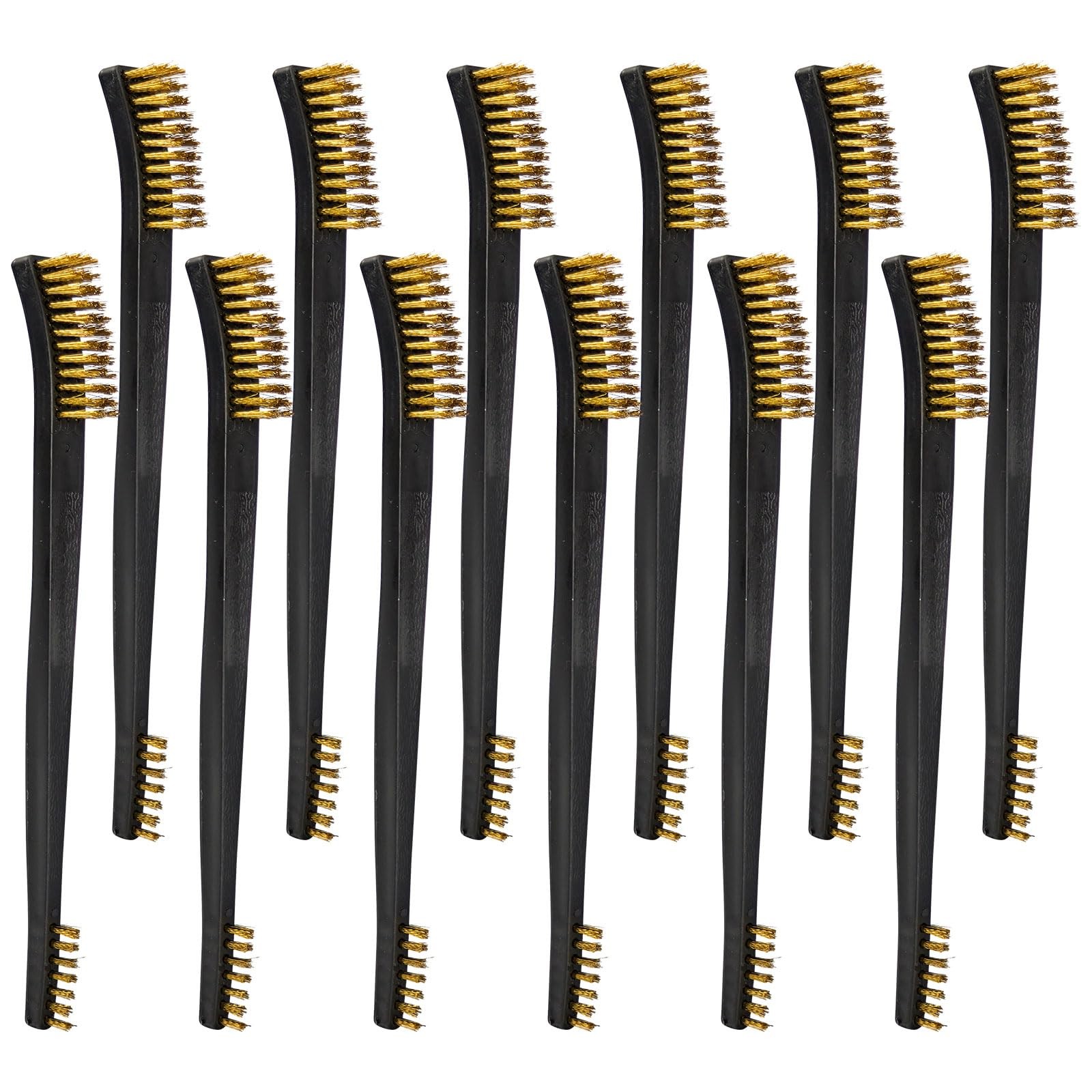 12 Pack Double-Ended Gun Cleaning Brushes Set, Brass Brush 12