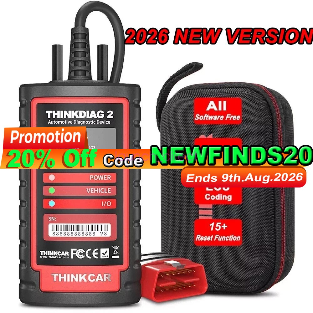 2026 THINKDIAG 2 Car OBD2 Scanner Bidirectional All System Diagnostic Tool CANFD