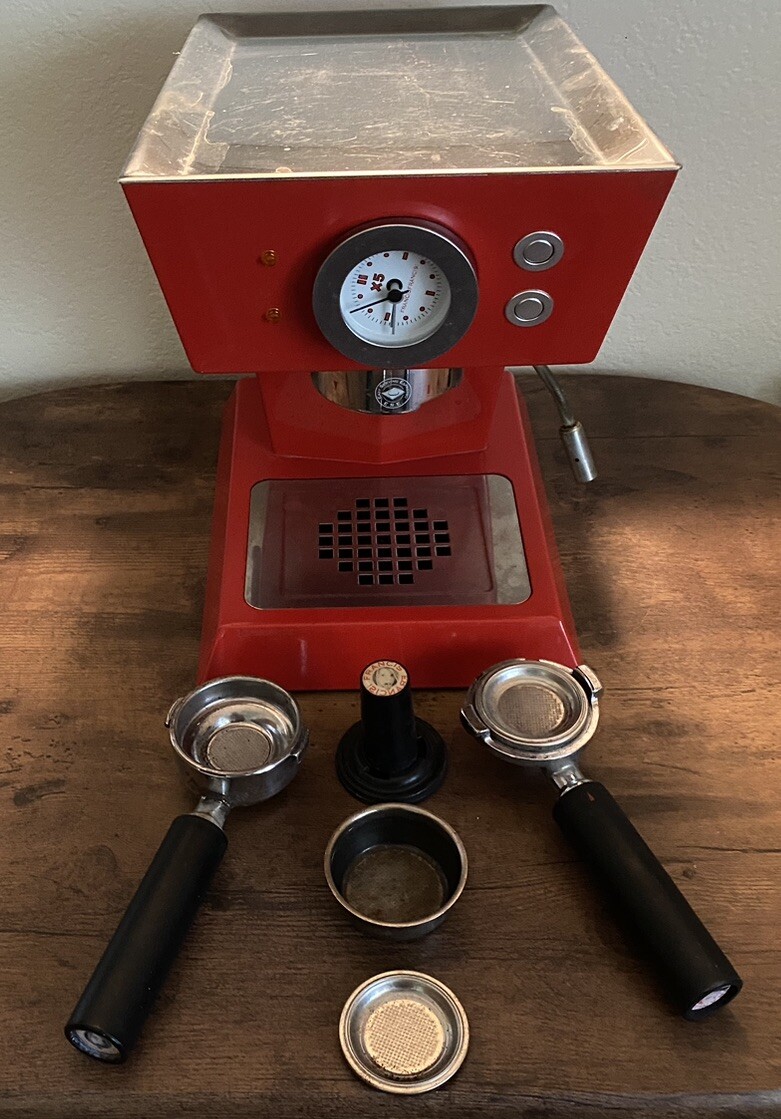 Francis Francis! X5 Espresso Coffee Machine Red Extras Tested Works ￼
