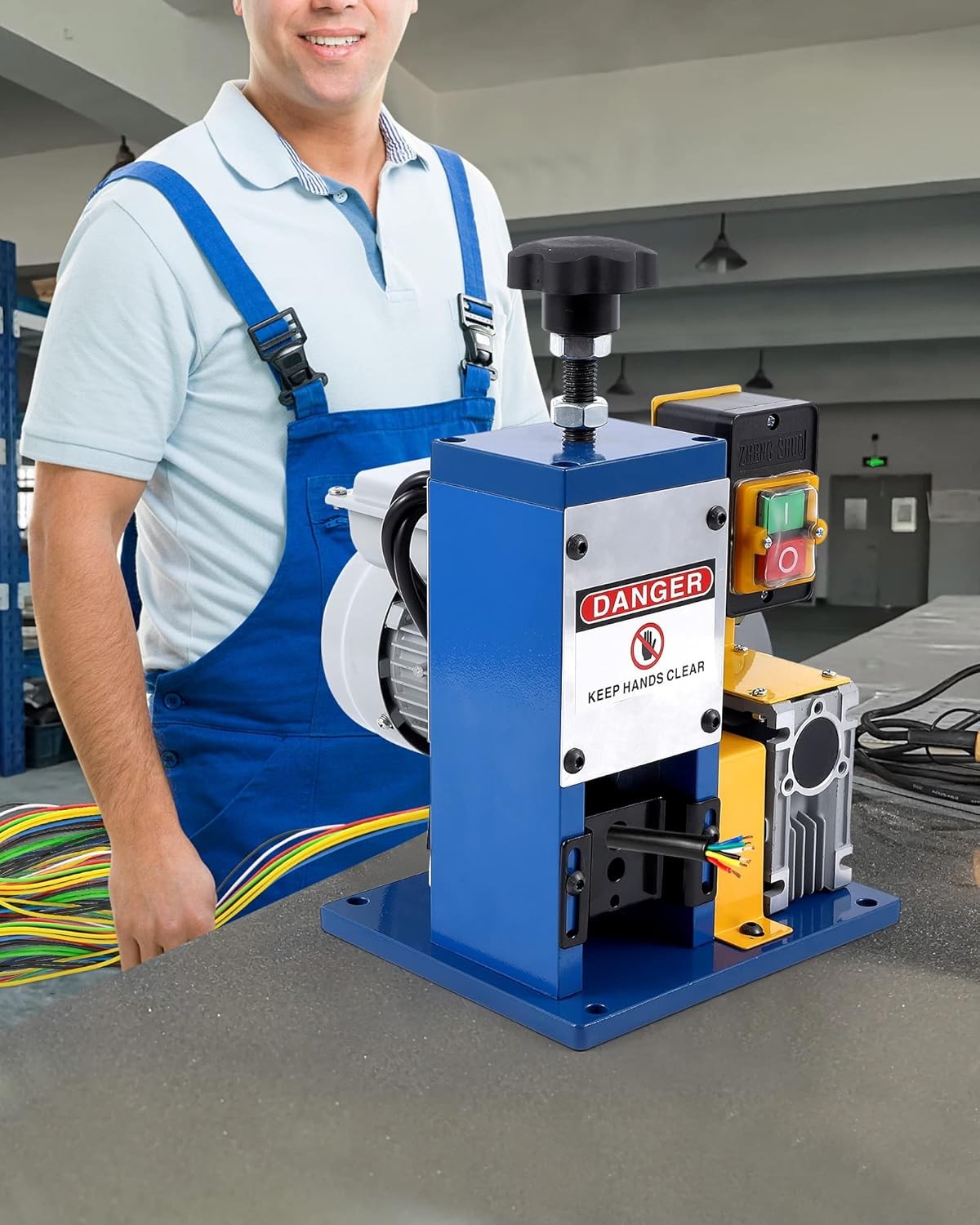 Electric Wire Stripping Machine 60 ft/min Automatic 0.06"-0.98" Emergency Stop