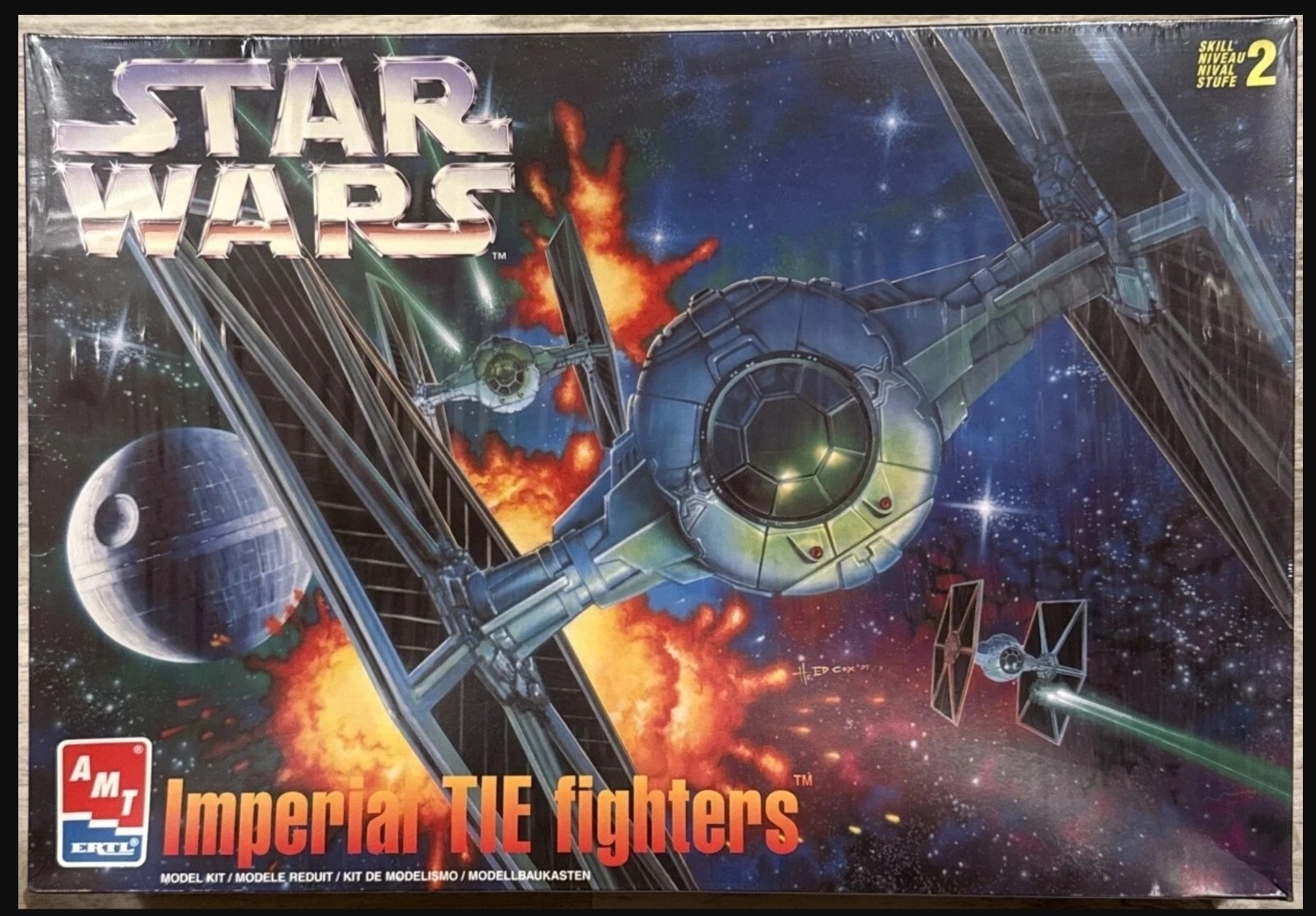 AMT ERTL Star Wars Imperial Tie Fighters Model Kit #8438 ~ Factory Sealed 1997