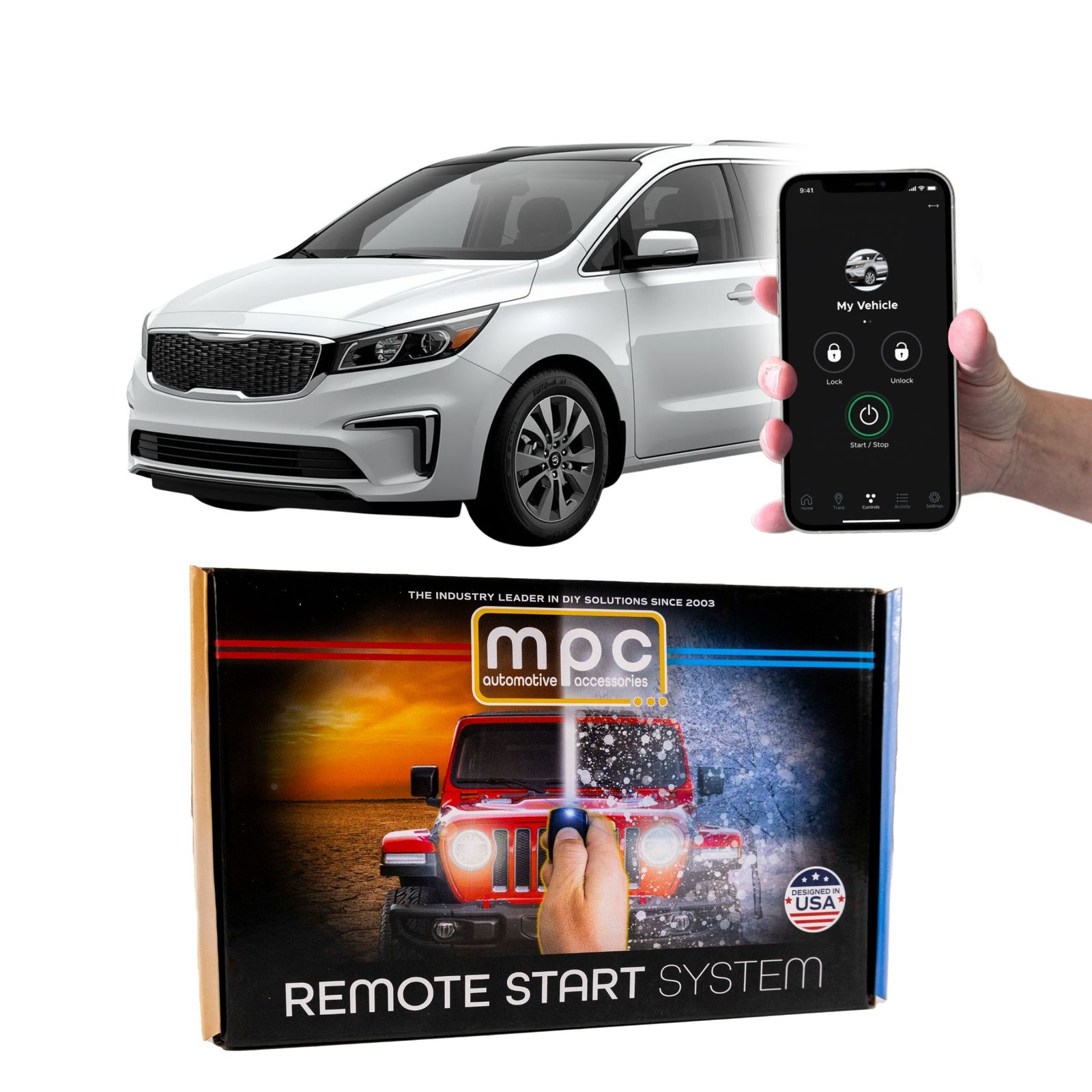 Remote Start Kit For Kia Sedona 2015-2021 | Phone App Control | 3X Lock To Start