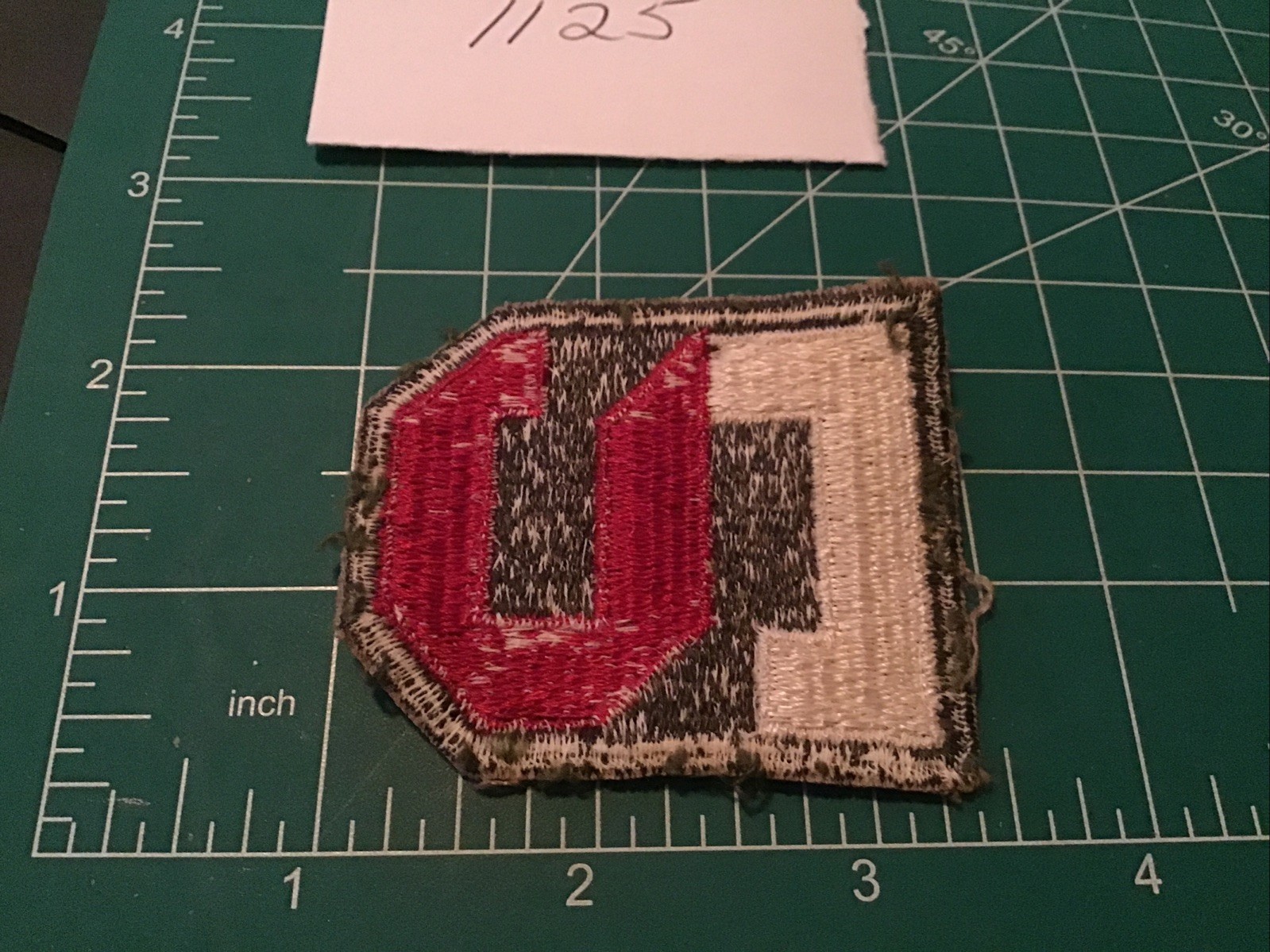 WWII US 2nd Army Shoulder Patch Early Variation Embroidered Cut Edge 2½"