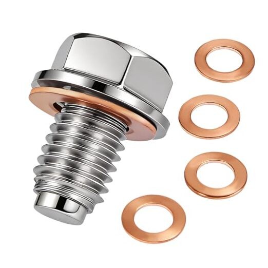 Magnetic Oil Drain Plug,Durable Stainless Steel Engine Oil Pan Bolt M12x1.75