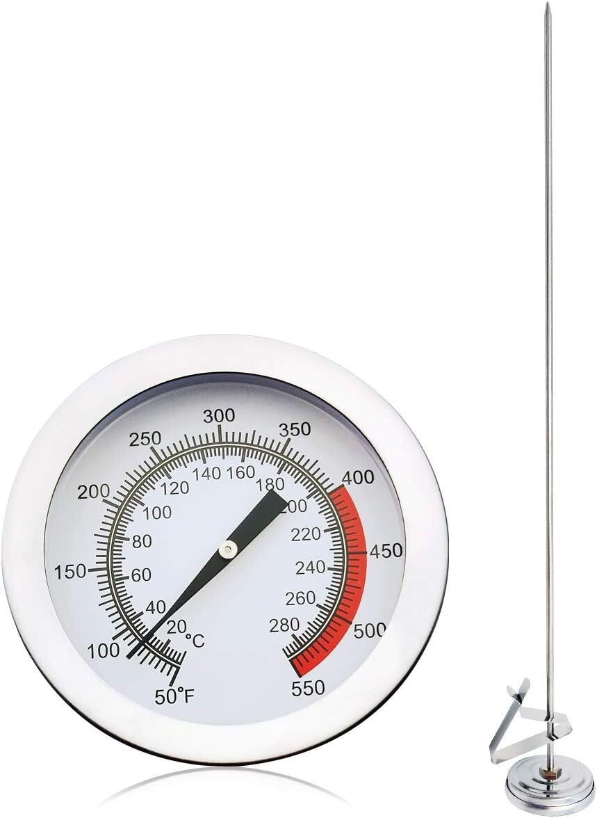 15 Inch Stainless Steel Kitchen Thermometer For Meat Oil Candy Frying Cooking