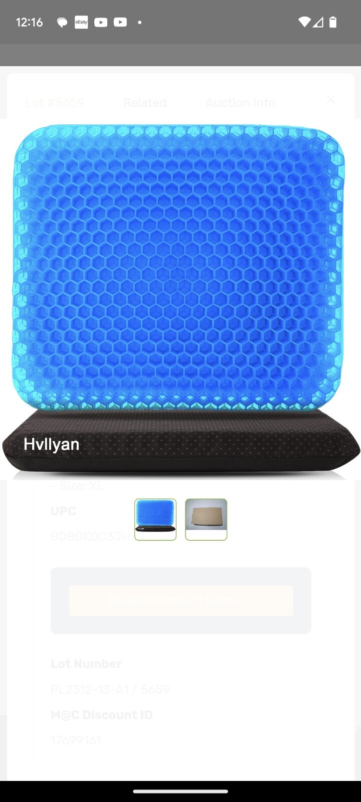 Gel Seat Cushion for Long Sitting Thick & Extra Large Gel Cushion For Hip Pain