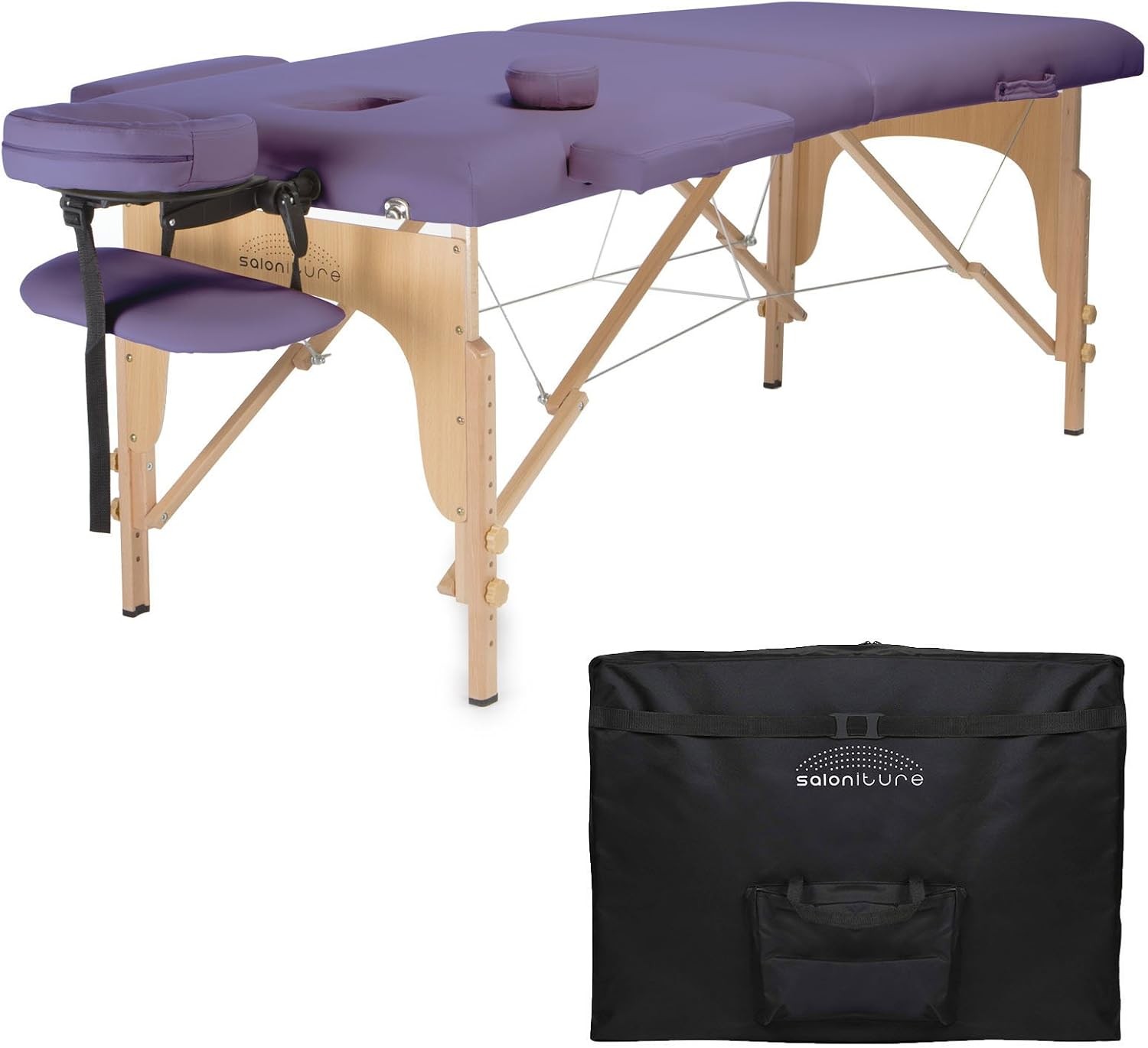 Professional Portable Folding Massage Table W/ Carrying Case Black