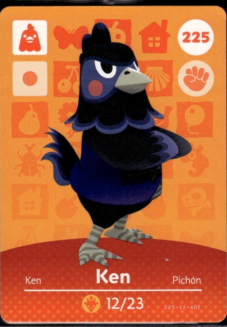 225 Ken Amiibo Card 225 Series 3 Animal Crossing Nintendo Switch NA Region