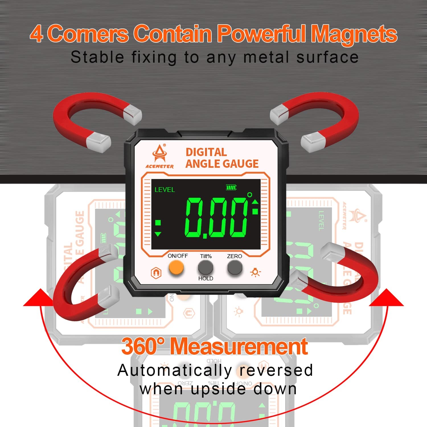 Digital Angle Finder with Electronic Laser，3-in-1 Angle Finder-Electronic Lev...