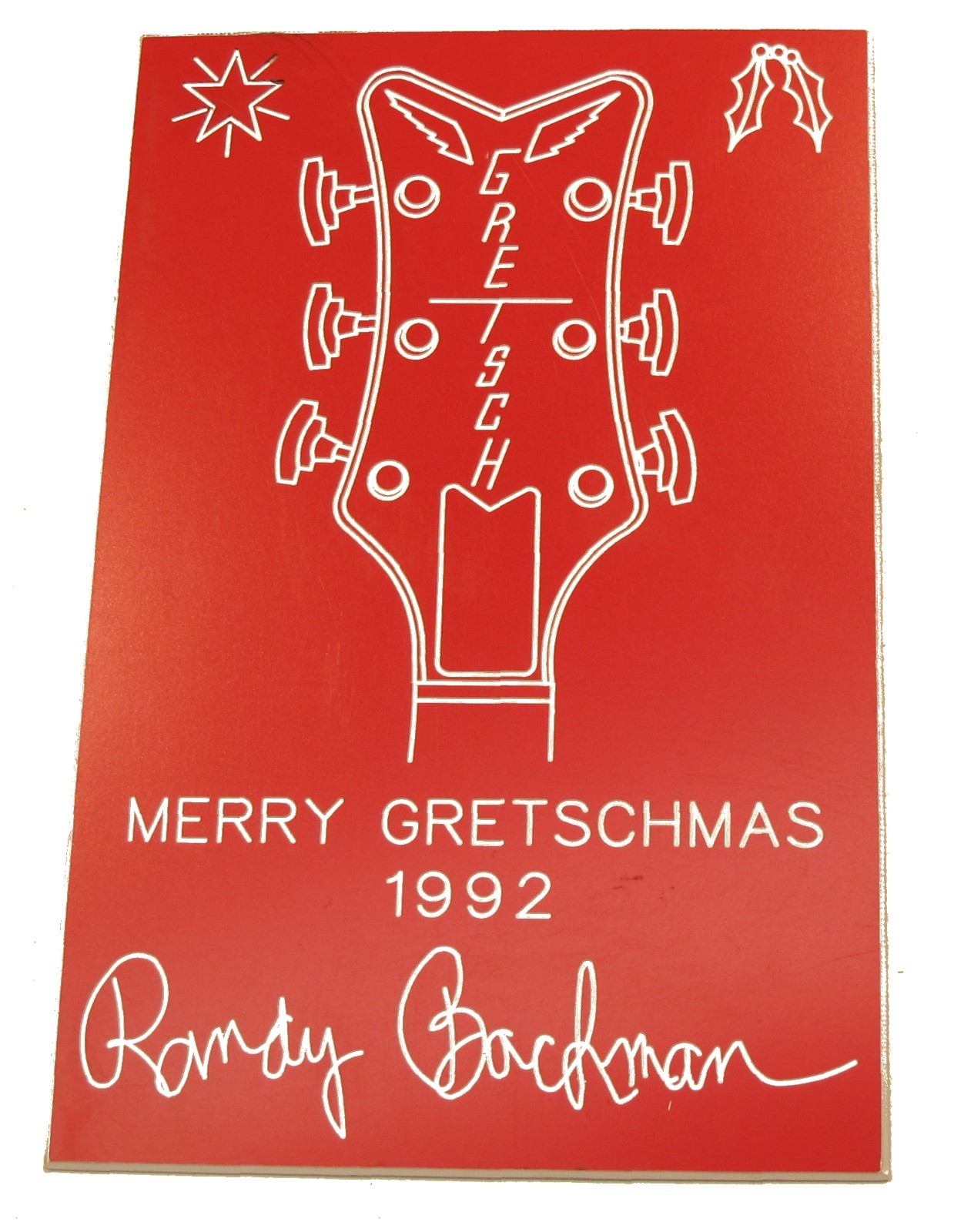 Randy Bachman Christmas Card 1992