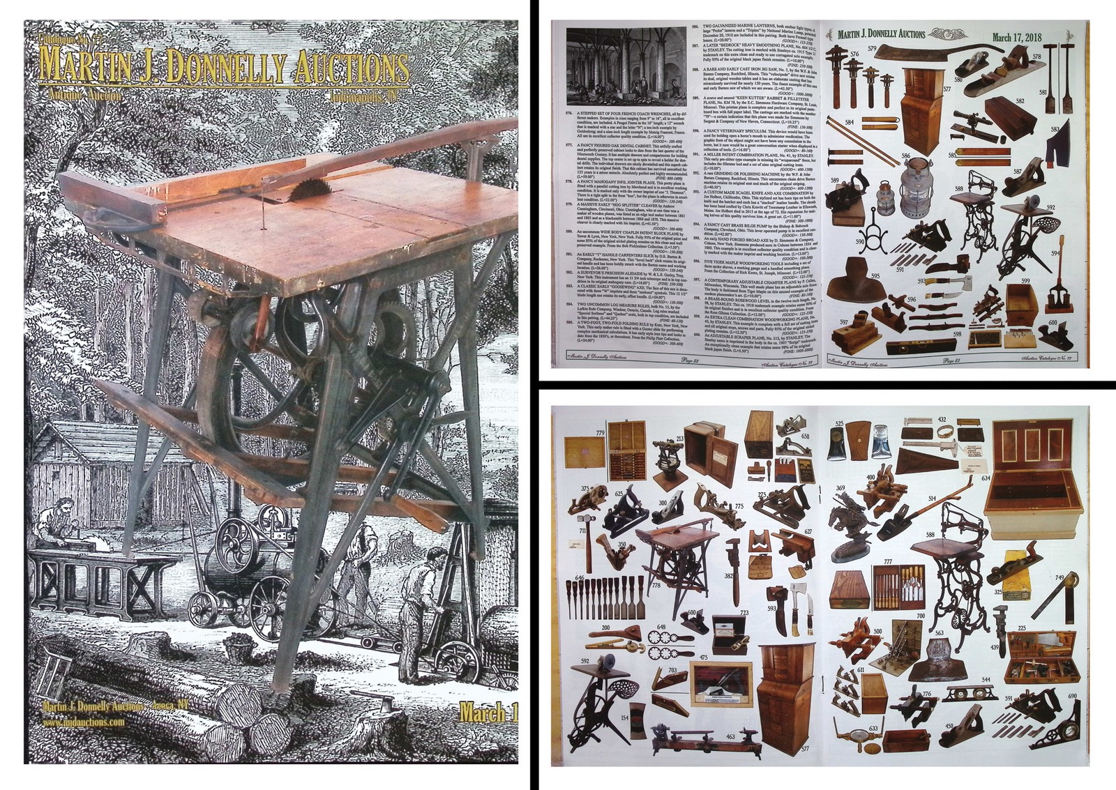 Full Color March, 2018 (IC18) Antique Tool Auction Catalog & Prices Realized
