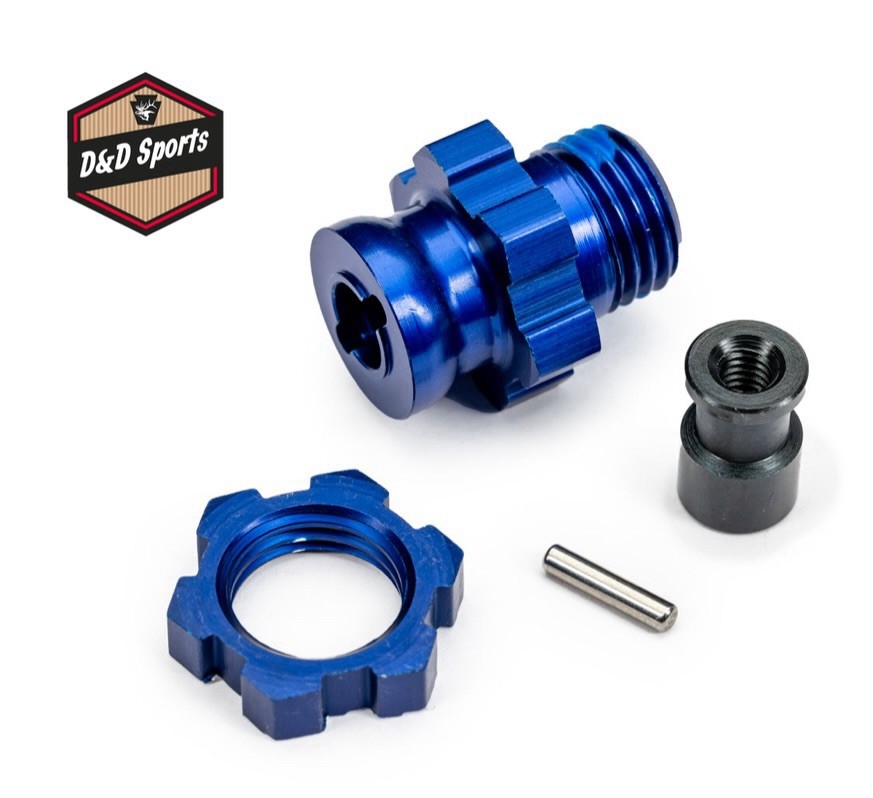 Traxxas 9087-BLUE - 17mm Aluminum Splined Wheel Hub & Nut - Blue