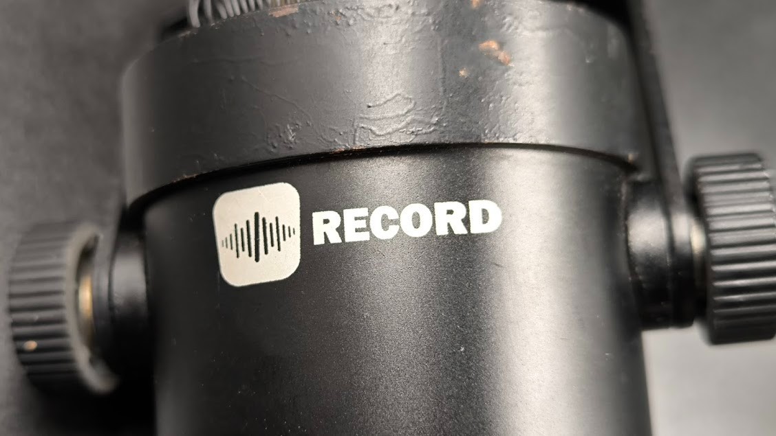 Record MC-82 Microphone Used Working Black